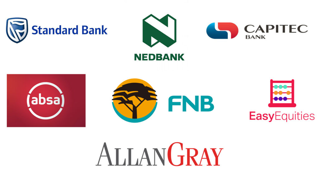 South African banks and investment platforms offering tax-free savings accounts.