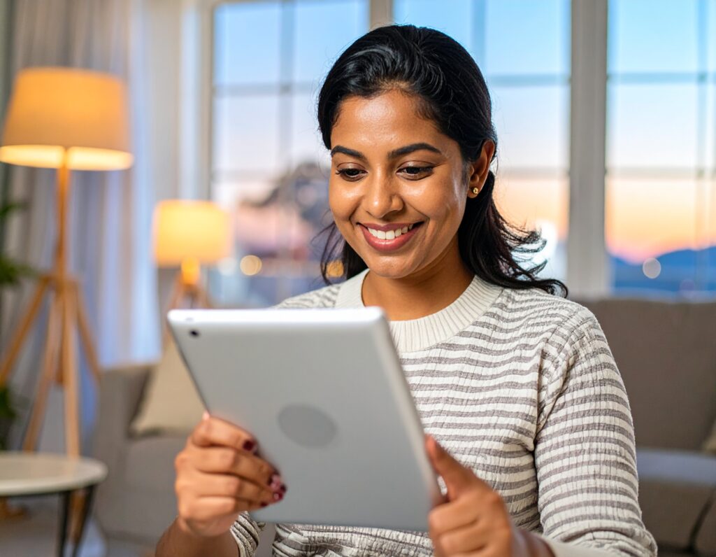 South African investor checking growth in their tax-free savings account