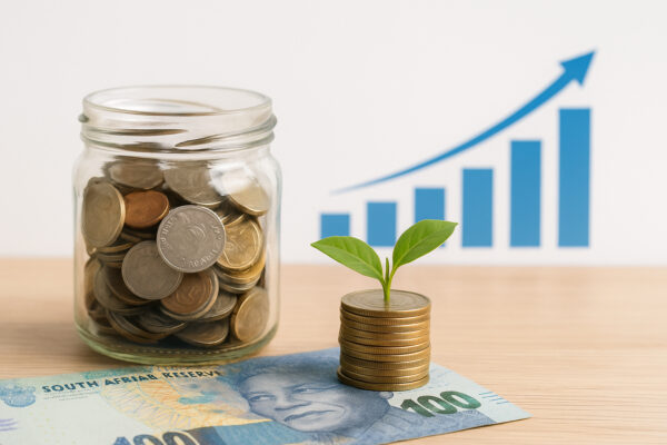 Visual representation of tax-free savings growth in South Africa