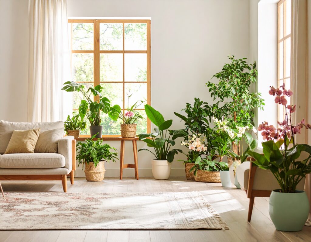 indoor Plants adding a fresh spring touch to a home