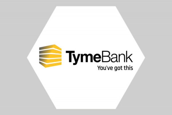 TymeBank digital kiosk and smartphone app showcasing Smart ID and passport application services in South Africa.